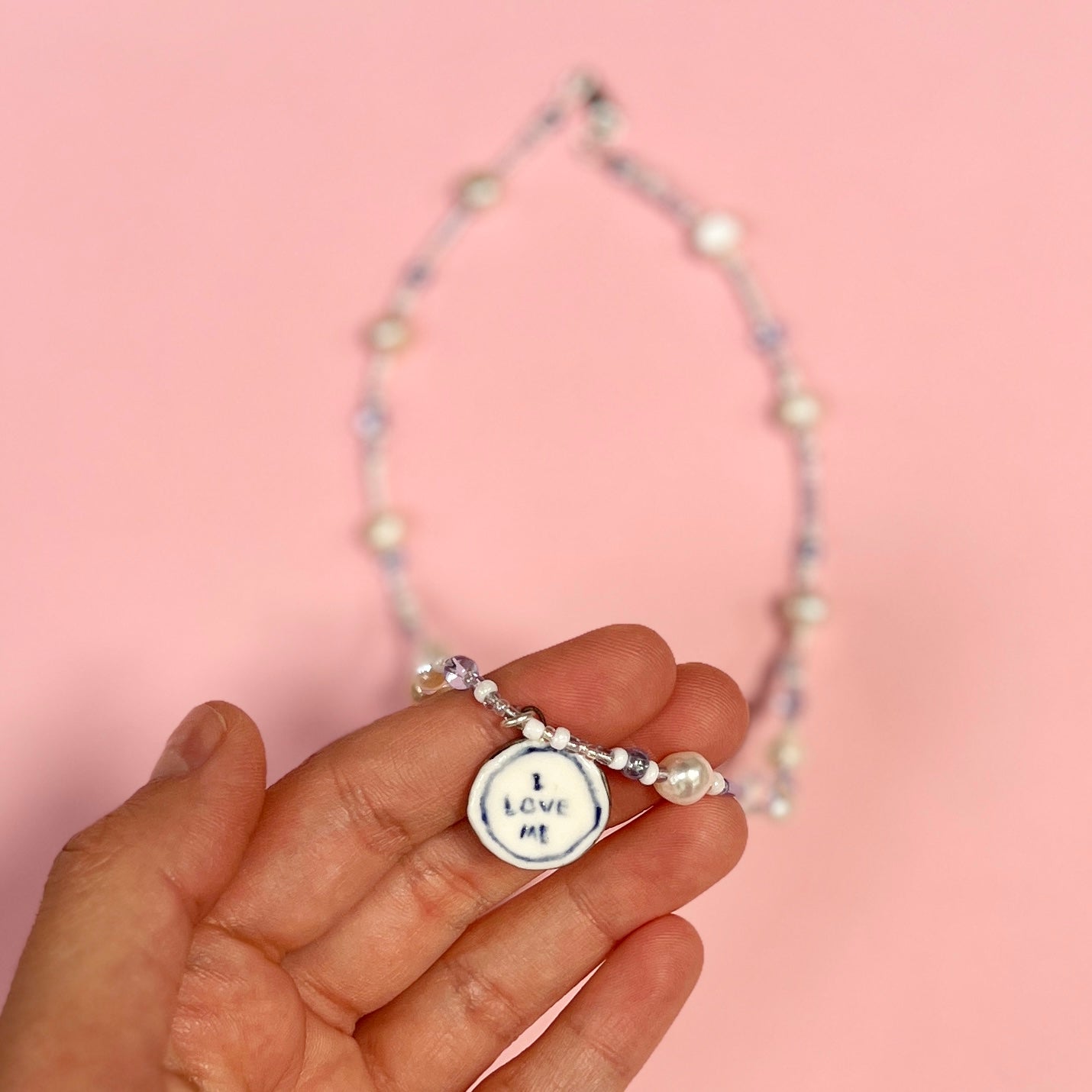 "I Love Me" Cloud Coin Necklace