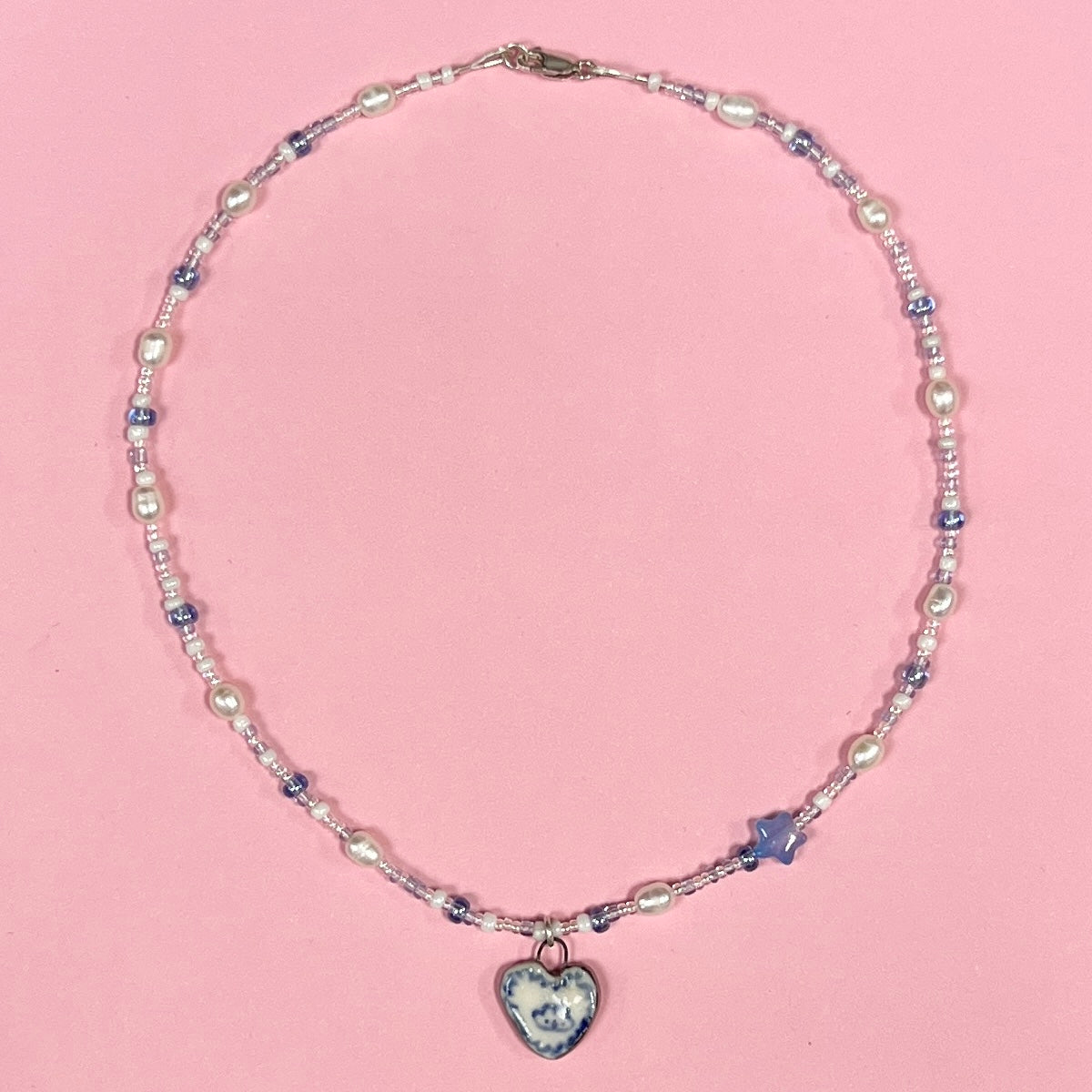 "Angel" Cloudy Heart Necklace