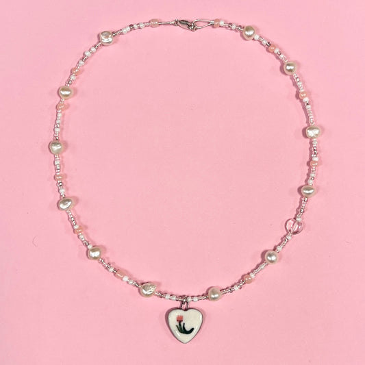 Tulip Heart Necklace