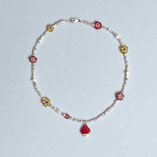 Mushroom Flower Necklace