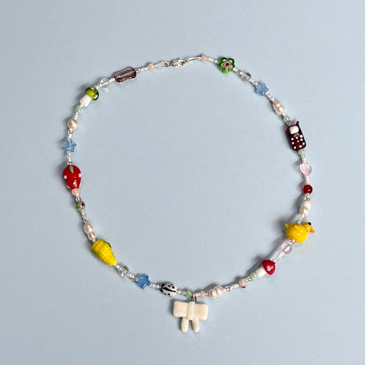 Ribbon Trinket Necklace