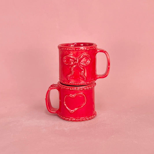 Cherry Red Icing Mugs