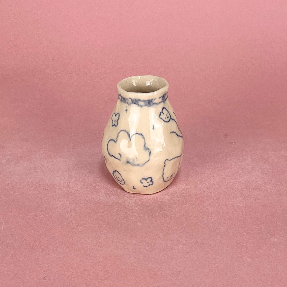 Fluted Scribble Bud Vase