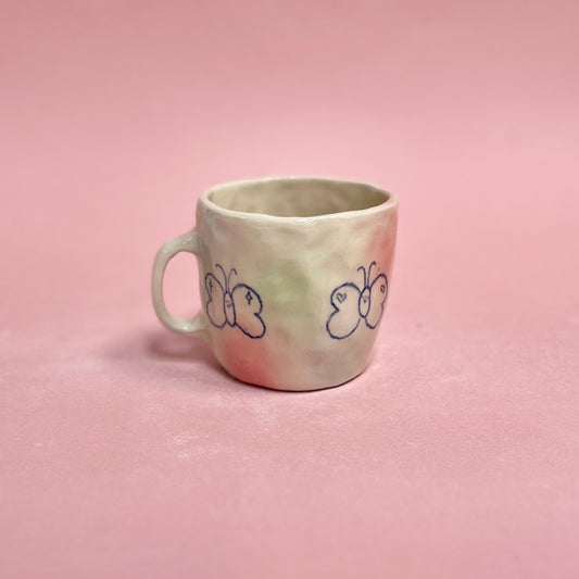 Bubblegum Butterfly Pinch Mug