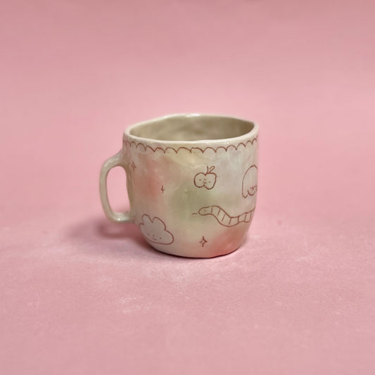 Bubblegum Brown Scribble Mug