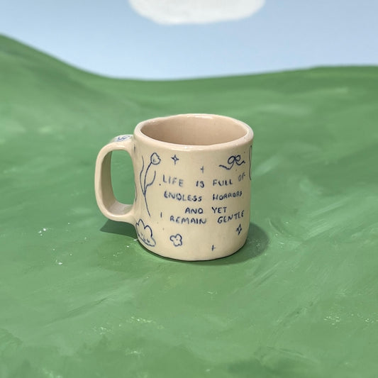 "and yet I remain gentle" Short Mug