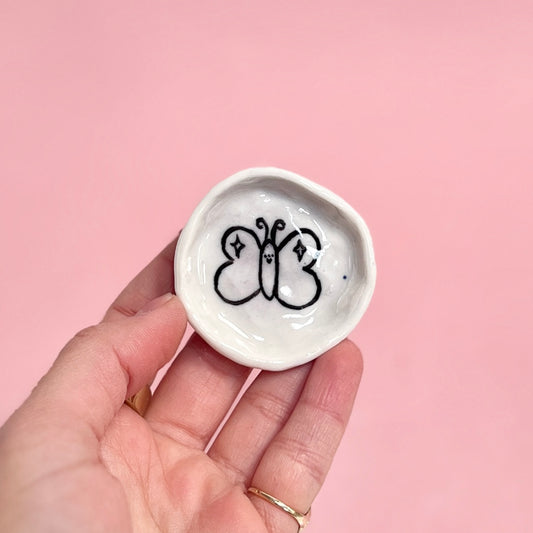 Purple Butterfly Trinket Dish