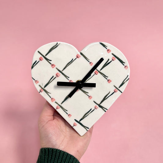 Tulip Heart Clock