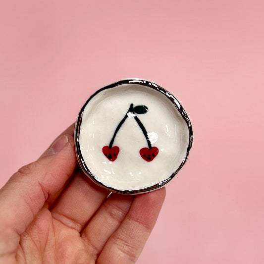 Cherry Platinum Trinket Dish