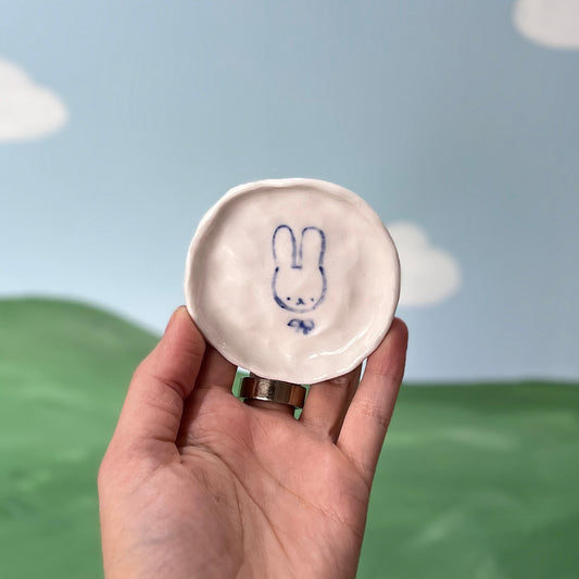 Bunny with Bow Trinket Dish