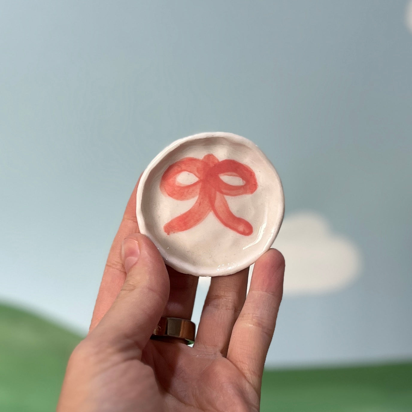 Pink Ribbon Trinket Dish