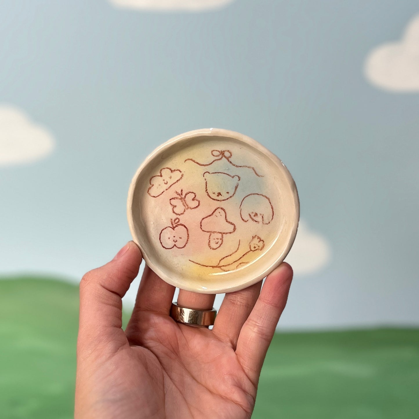 Bubblegum Scribble Trinket Dish