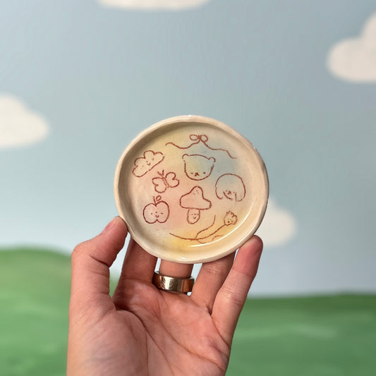 Bubblegum Scribble Trinket Dish