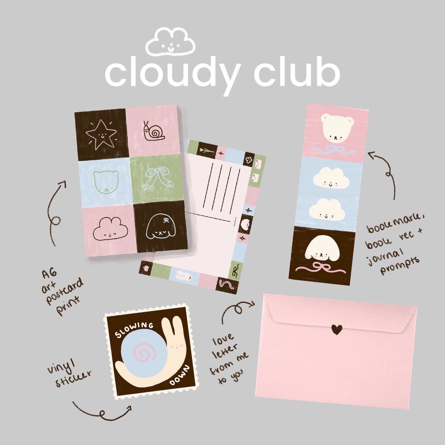 Cloudy Club - a monthly snail mail club