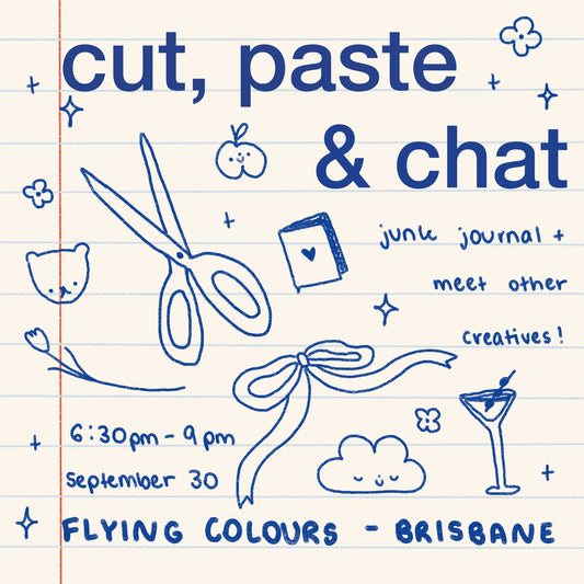 Cut, Paste and Chat 🎀 a junk journalling and creative meet up | 30th September, 6:30pm [BRISBANE]
