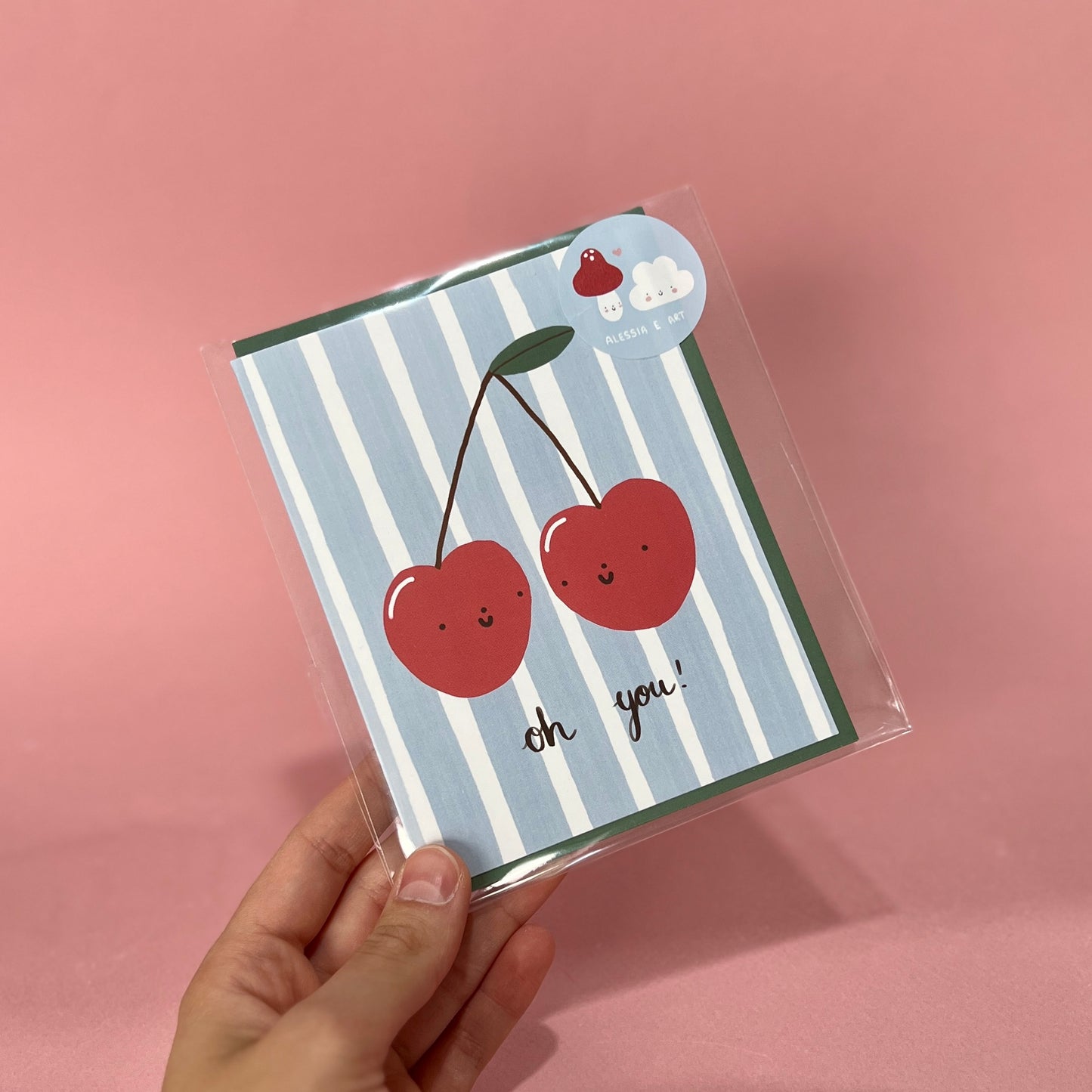 Cherry Baby Greeting Card